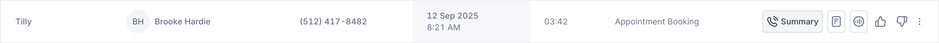 AI appointment booking example for Austin customer