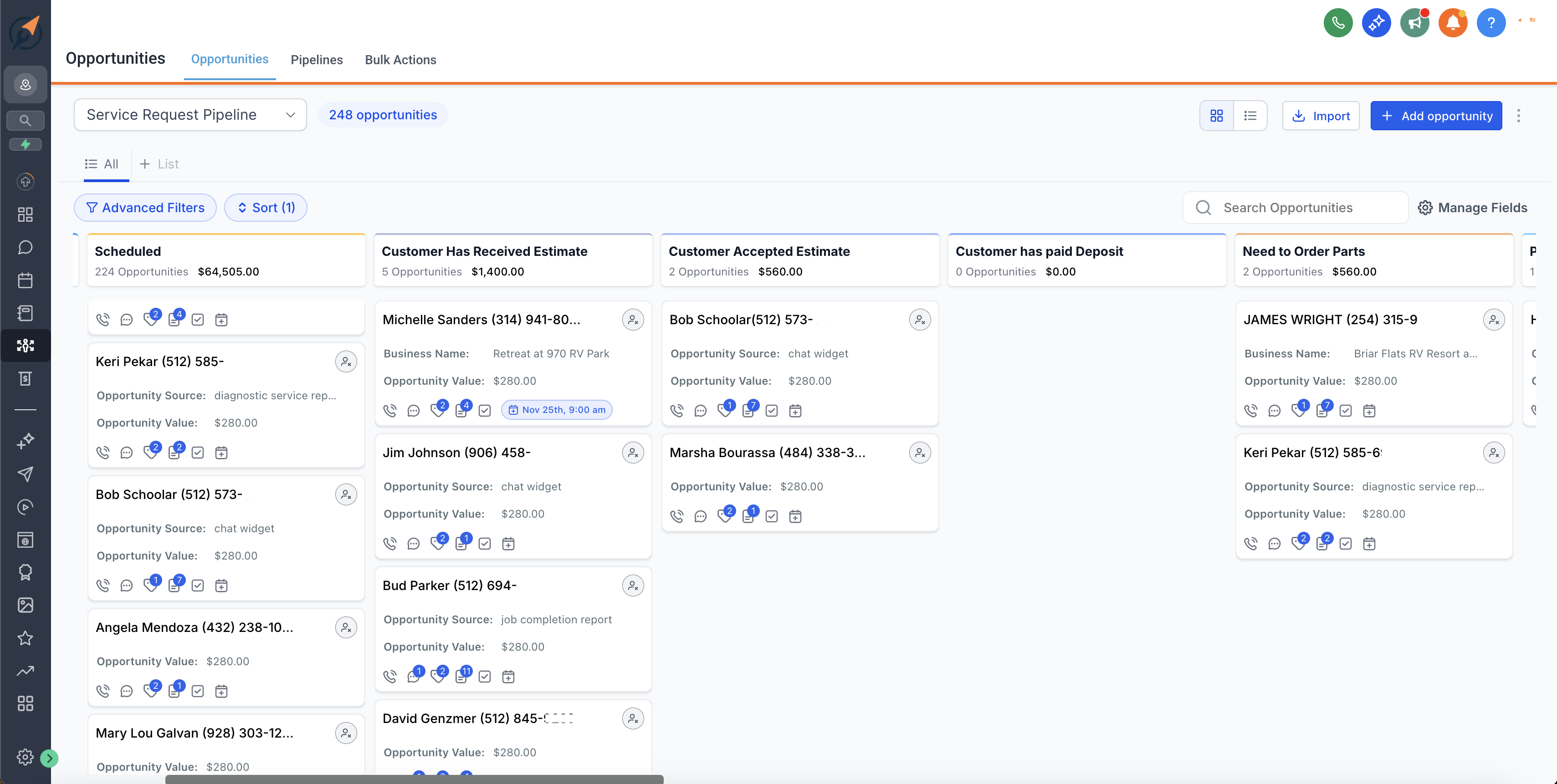 ServiceNomad Service Request Pipeline - Job Progression