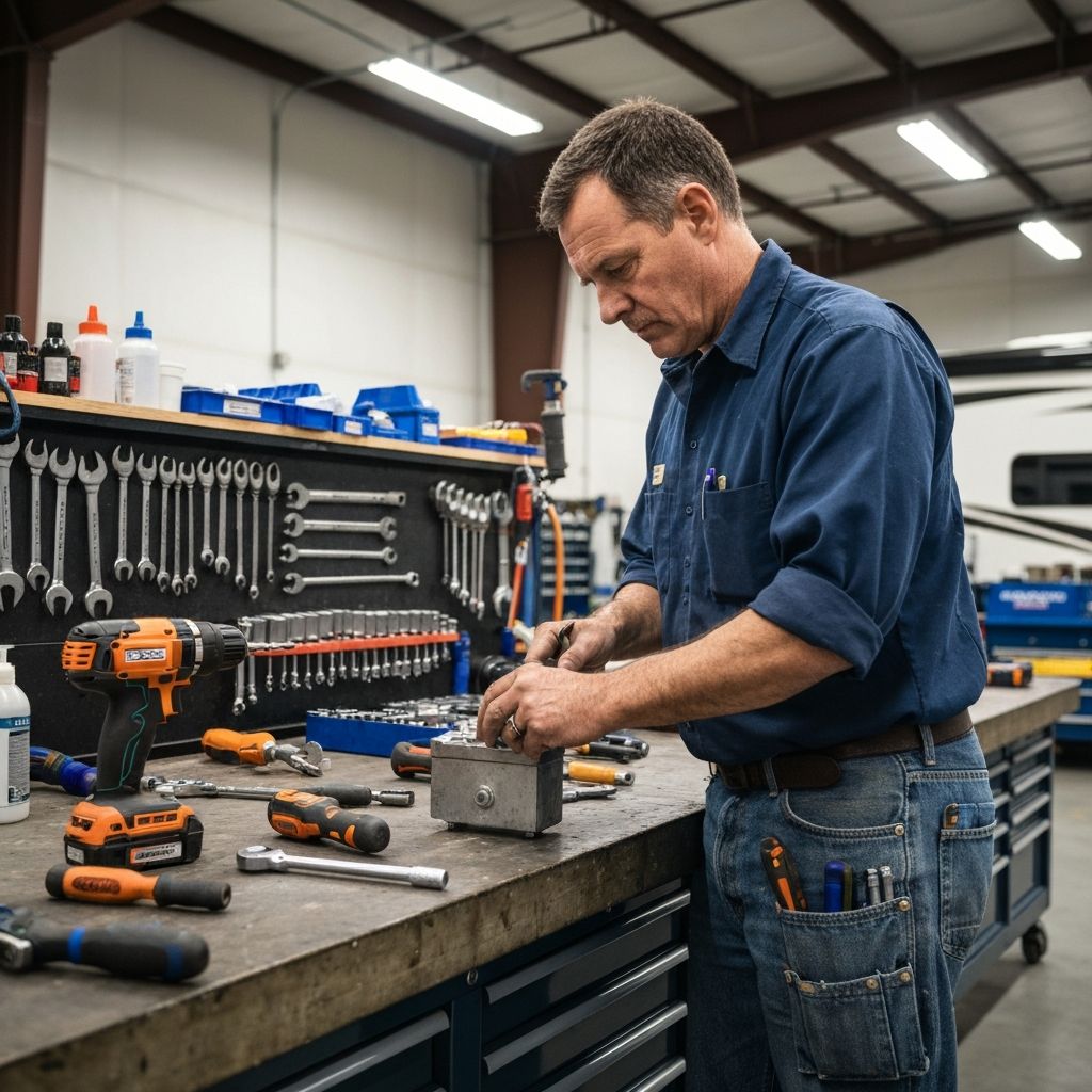 Founder in RV repair shop